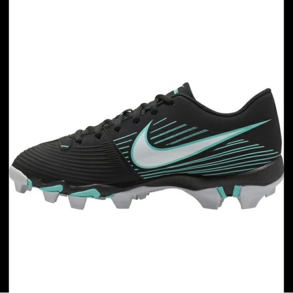 NWOT Nike Softball cleats 4.5Y Turquoise & Black - Picture 5 of 7